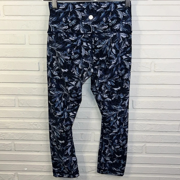 Lululemon Embellished Multi Wunder Under High Rise Cropped Legging, Women’s 4 - Picture 6 of 9